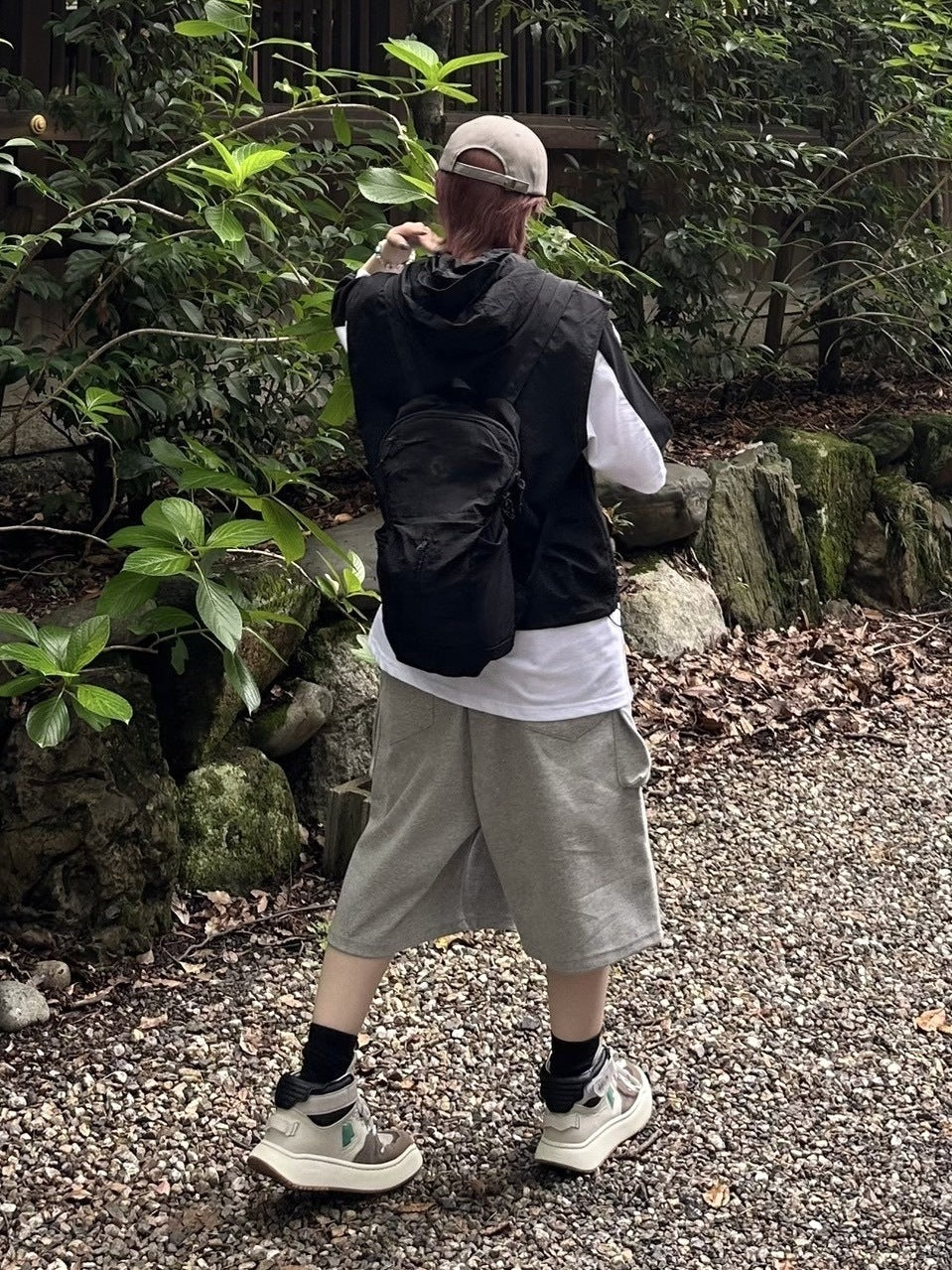 受注制【youll】double pocket sweat half pants (2color)