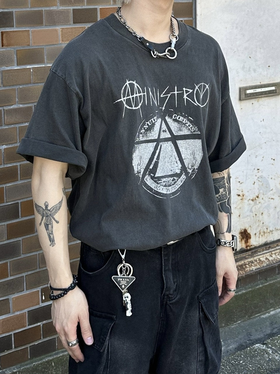 大阪店WEB限定受注制【Chikashitsu +】oversized ministry t-shirt