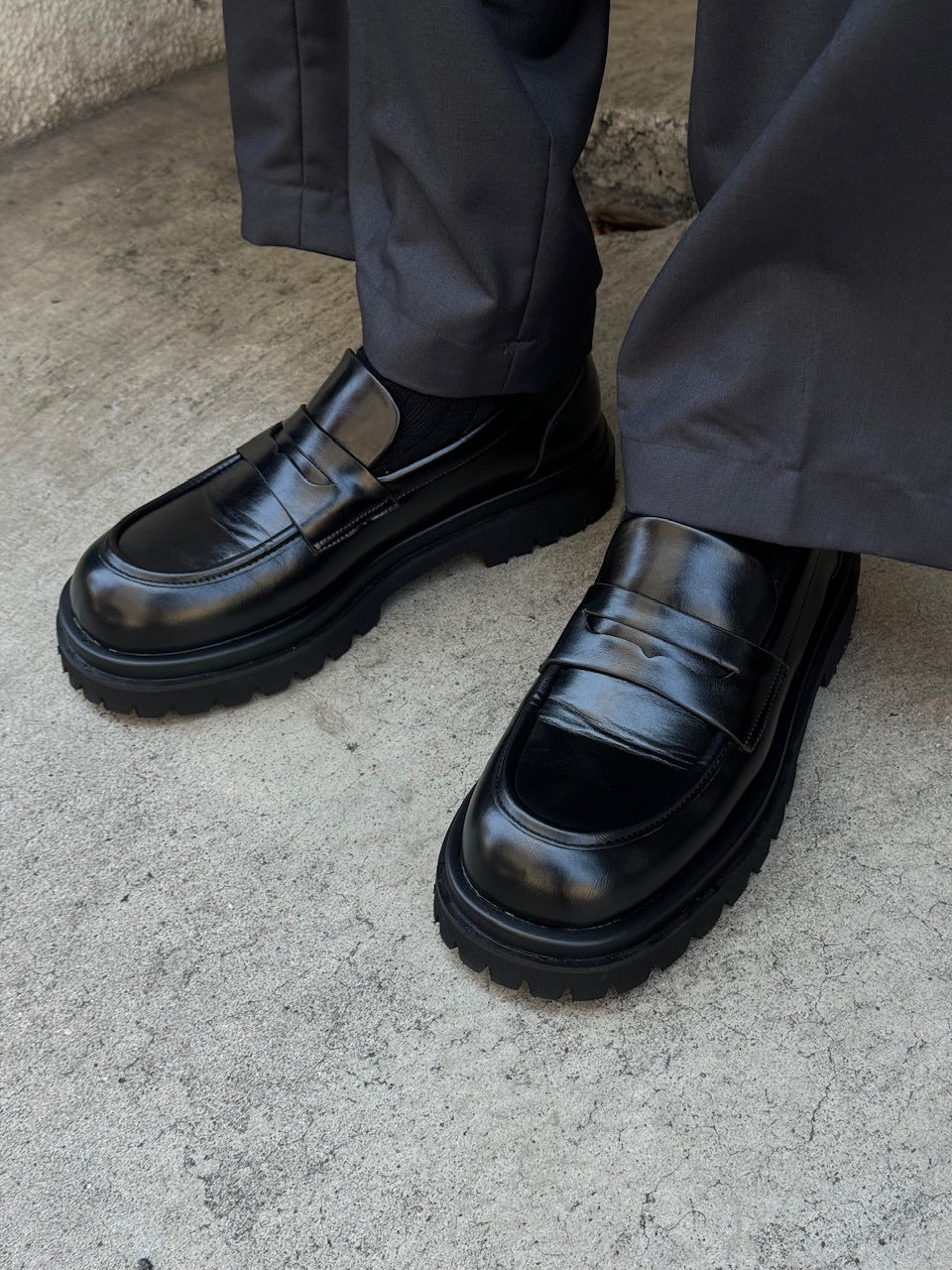 受注制【Chikashitsu +】double sole loafer