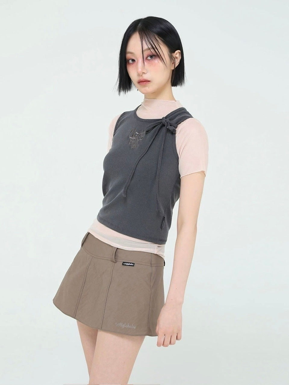 【Uglyshadow】PIGMENT MASH SLEEVELESS SET