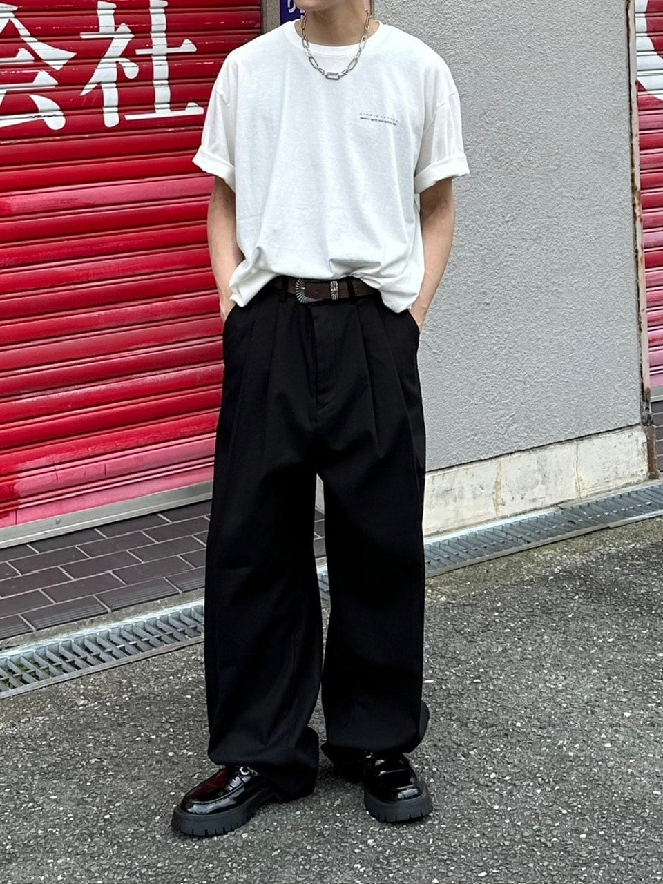 受注制【Chikashitsu +】nail back print t-shirt (3color)