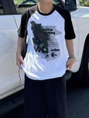 受注制【RENOL】graphic raglan sleeve tee