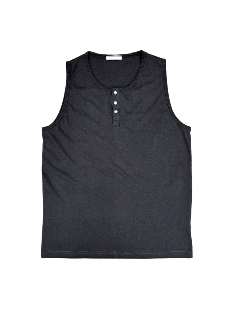【Chikashitsu +】henry neck sleeveless (3color) / 【チカシツプラス】ヘンリーネックタンクトップ