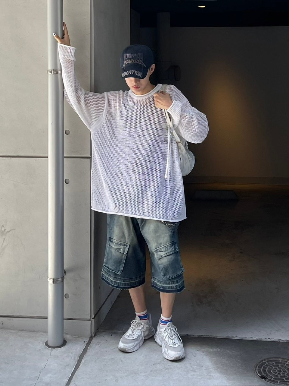 【Chikashitsu +】oversized net summer knit (3color)