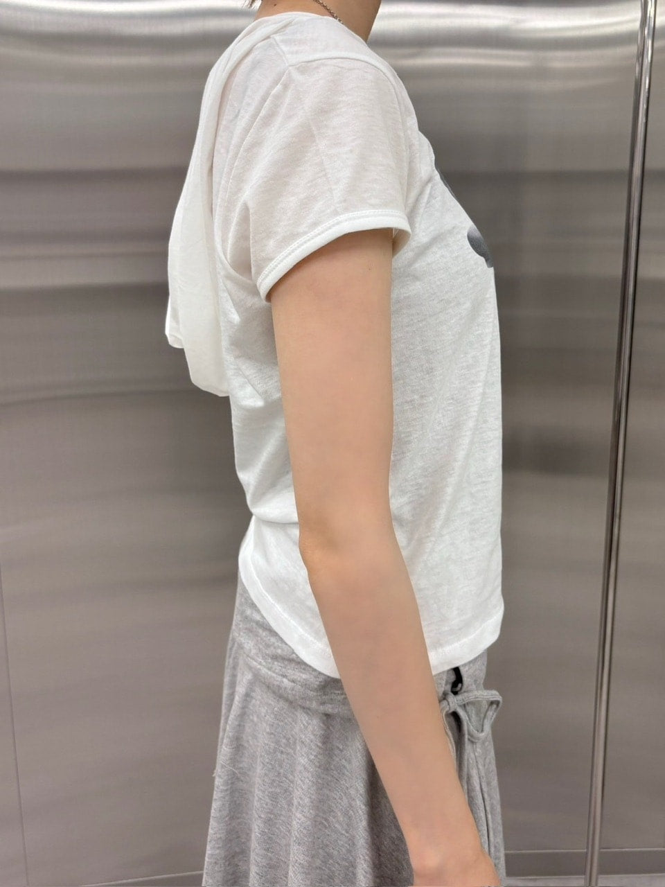 受注制【nmtc +】flower design half sleeve hoodie (3color)