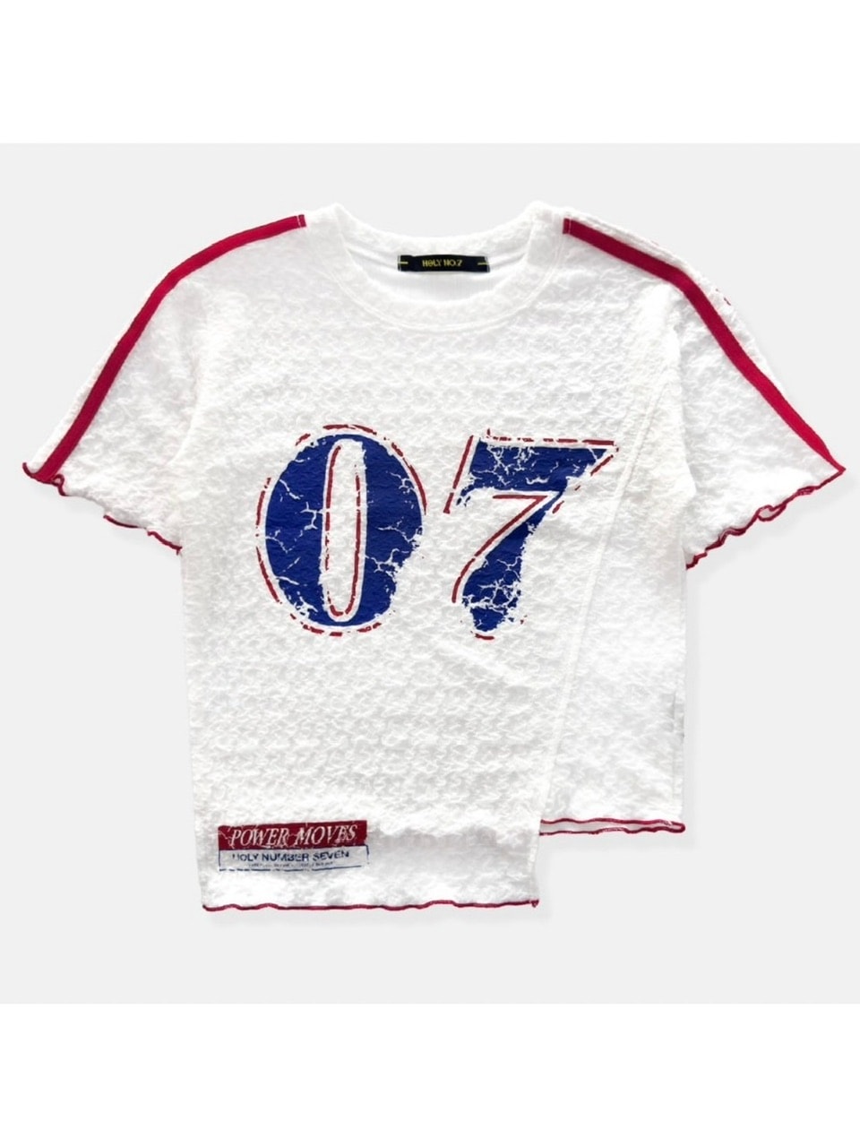 【HOLY NUMBER 7】07 Wave Crop T-shirt / 【ホーリーナンバーセブン】ウェイブクロップロゴプリント長袖Tシャツ