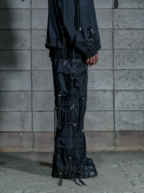 【DIG YOUR OWN GRAVE】WASHING TECH FLAIR PANTS (2color) / 【ディグユアオウングレイブ】ウォッシングテックフレアカーゴパンツ