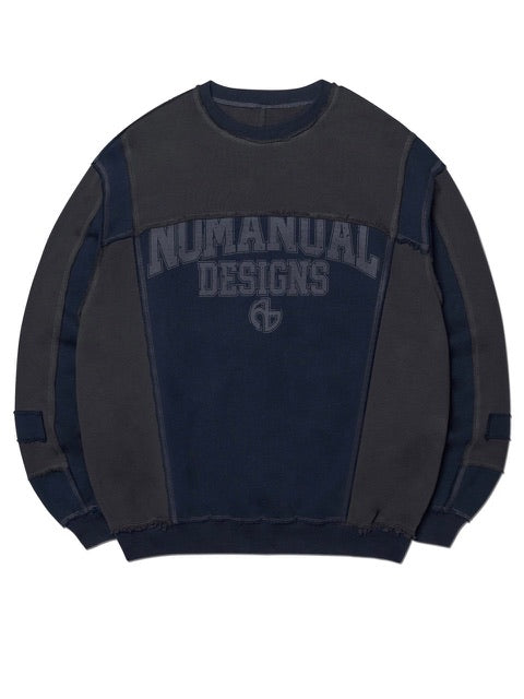 【NOMANUAL】RAW EDGE C.B SWEATSHIRTS / 【ノーマニュアル】ロゴプリント長袖スウェットシャツ