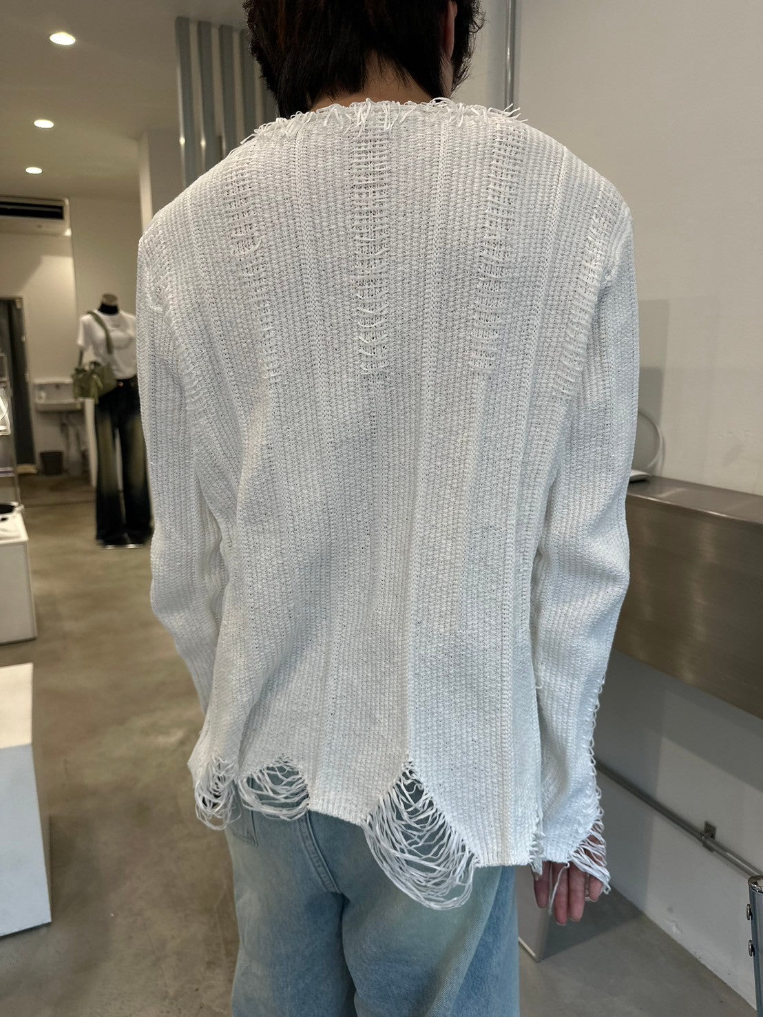 国際配送【LUV CODE】damage tweed jacket