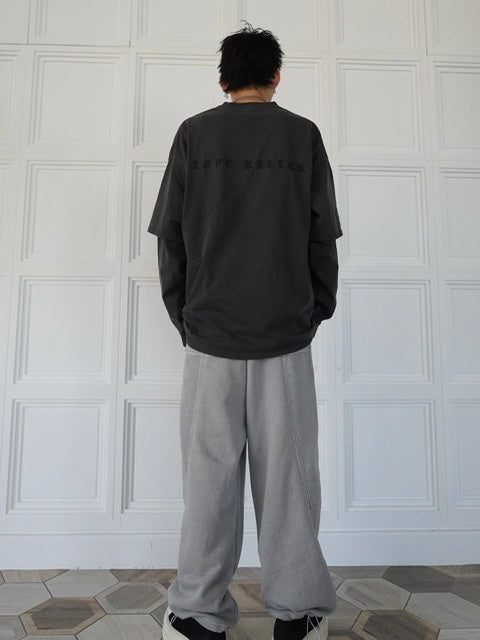 【LOVE KILLER】Killer heart barbed wire layered Long T