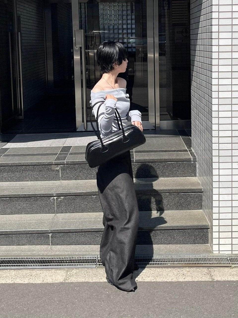 受注制【oaks】fake leather shoulder bag (2color)