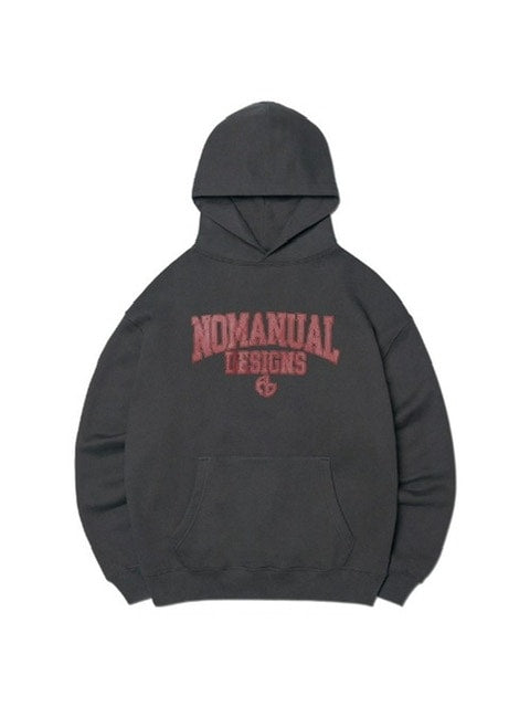 【NOMANUAL】A.L HOODIE / 【ノーマニュアル】ロゴプリント長袖パーカー