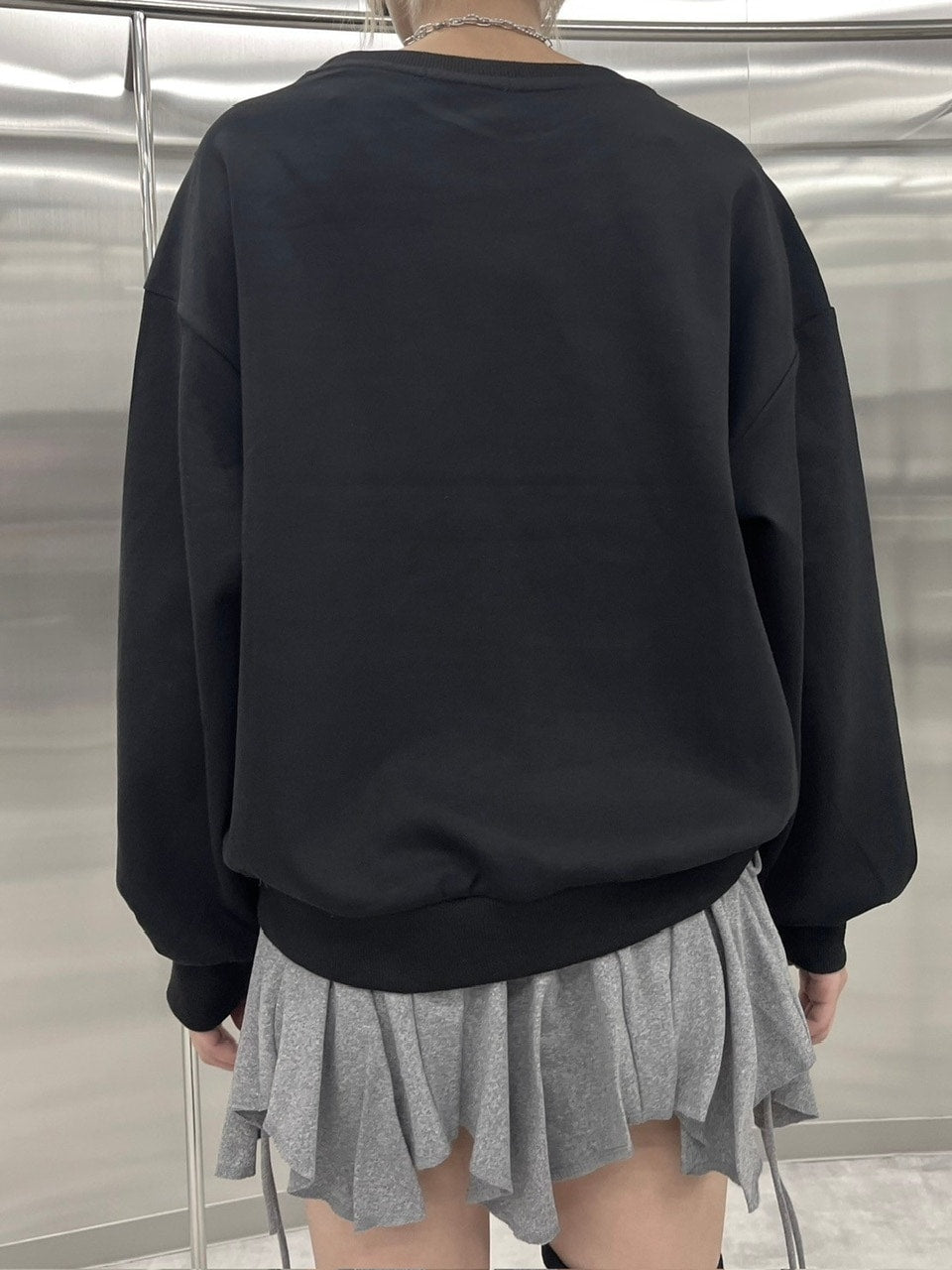 受注制【nmtc +】ribbon design sweat shirts (2color) / 【エヌエムティーシープラス】リボンデザイン長袖スウェット