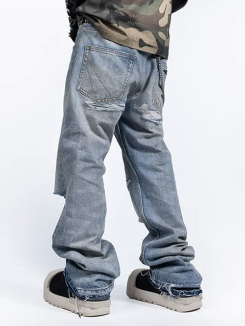 【F.V.V.O】Distressed Denim Pants
