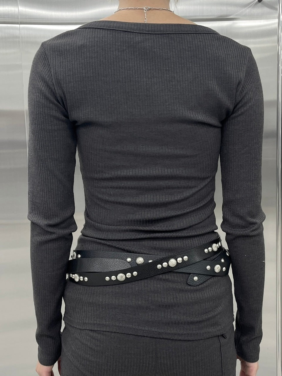 受注制【nmtc +】v-neck slim long sleeve (3color)