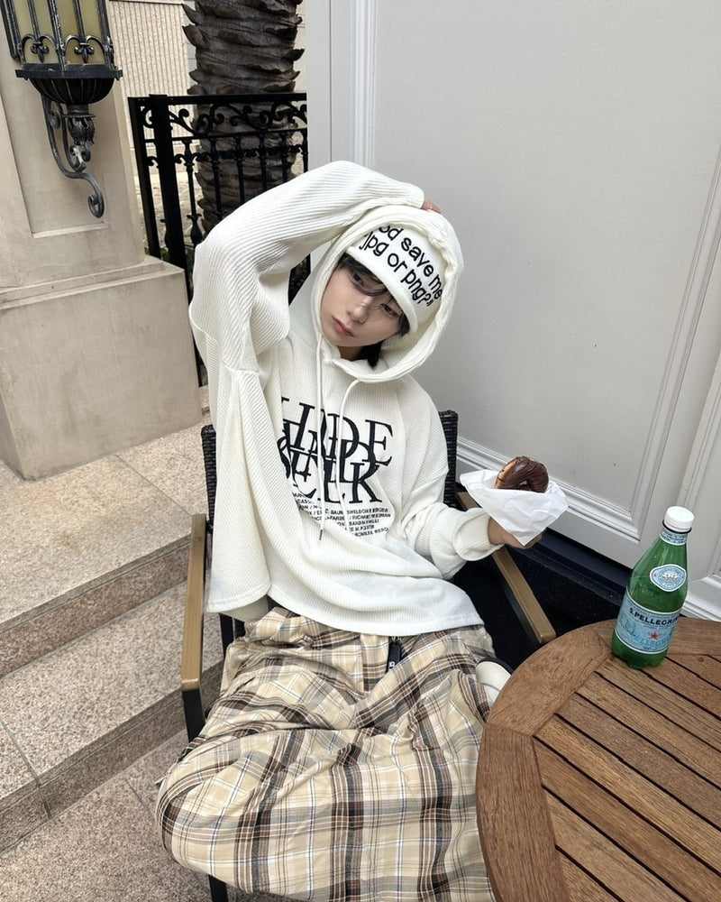 国際配送【LUV CODE】check wide cargo pants