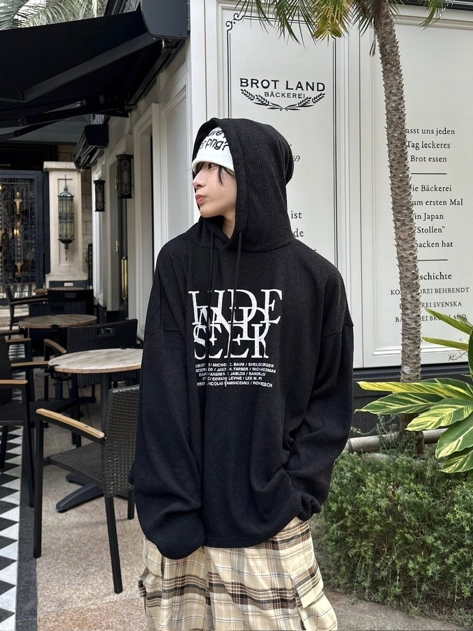 国際配送【LUV CODE】lettering beanie (4color)