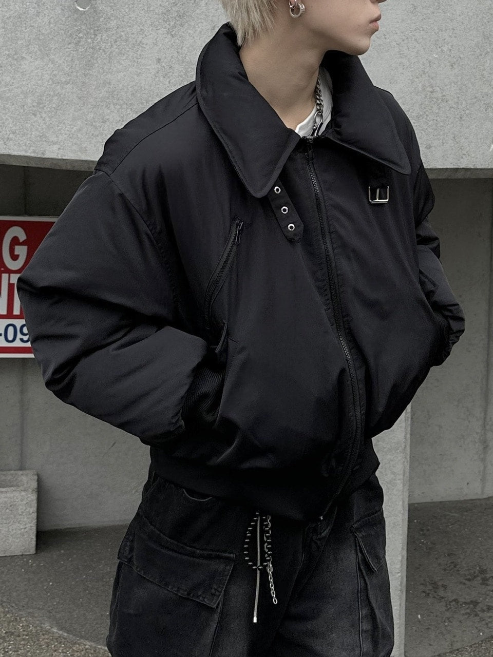 大阪店WEB限定【Chikashitsu +】stand neck padding jacket (2color)