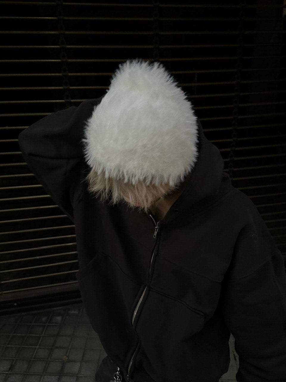 受注制【Chikashitsu +】volume fur beanie (4color)
