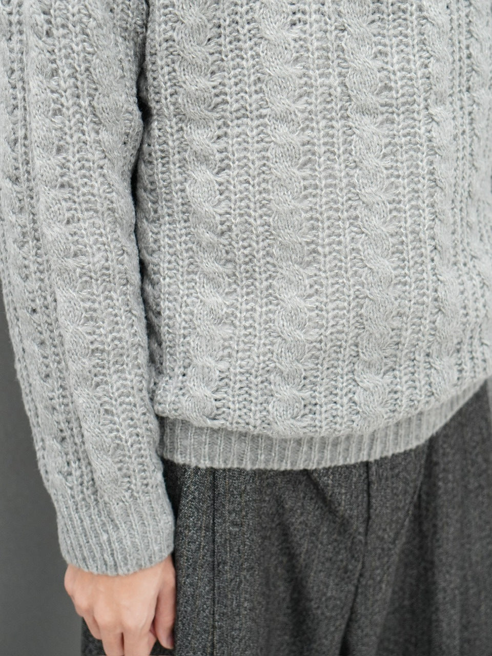 東京店WEB限定受注制【Chikashitsu +】balaclava half zip knit hoodie (3color)