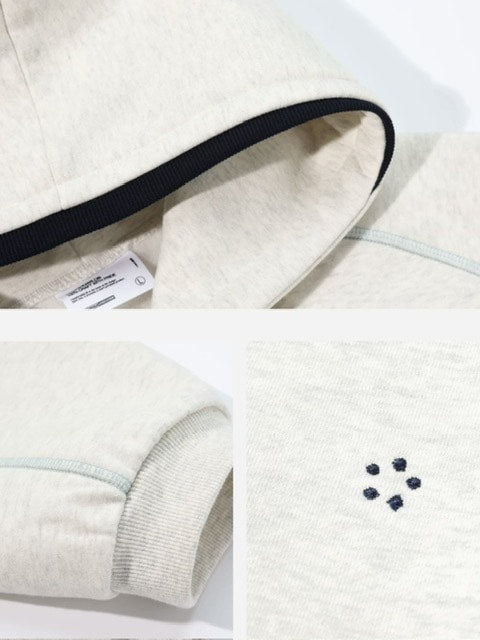 【ARCH by ROARINGWILD】Patchwork Fleece Hooded Sweatshirt