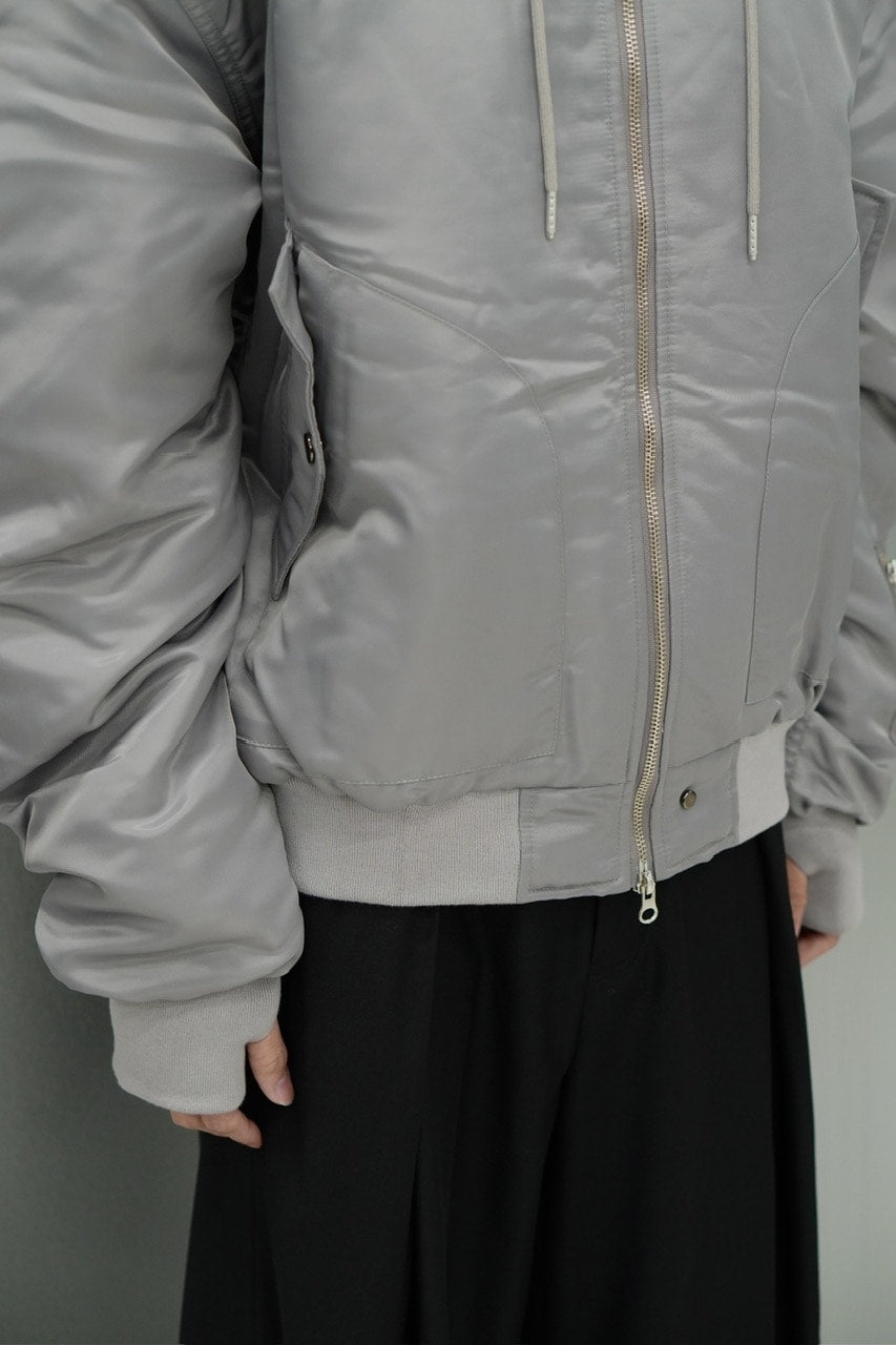 東京店WEB限定【Chikashitsu +】hooded bomber jacket (2color)