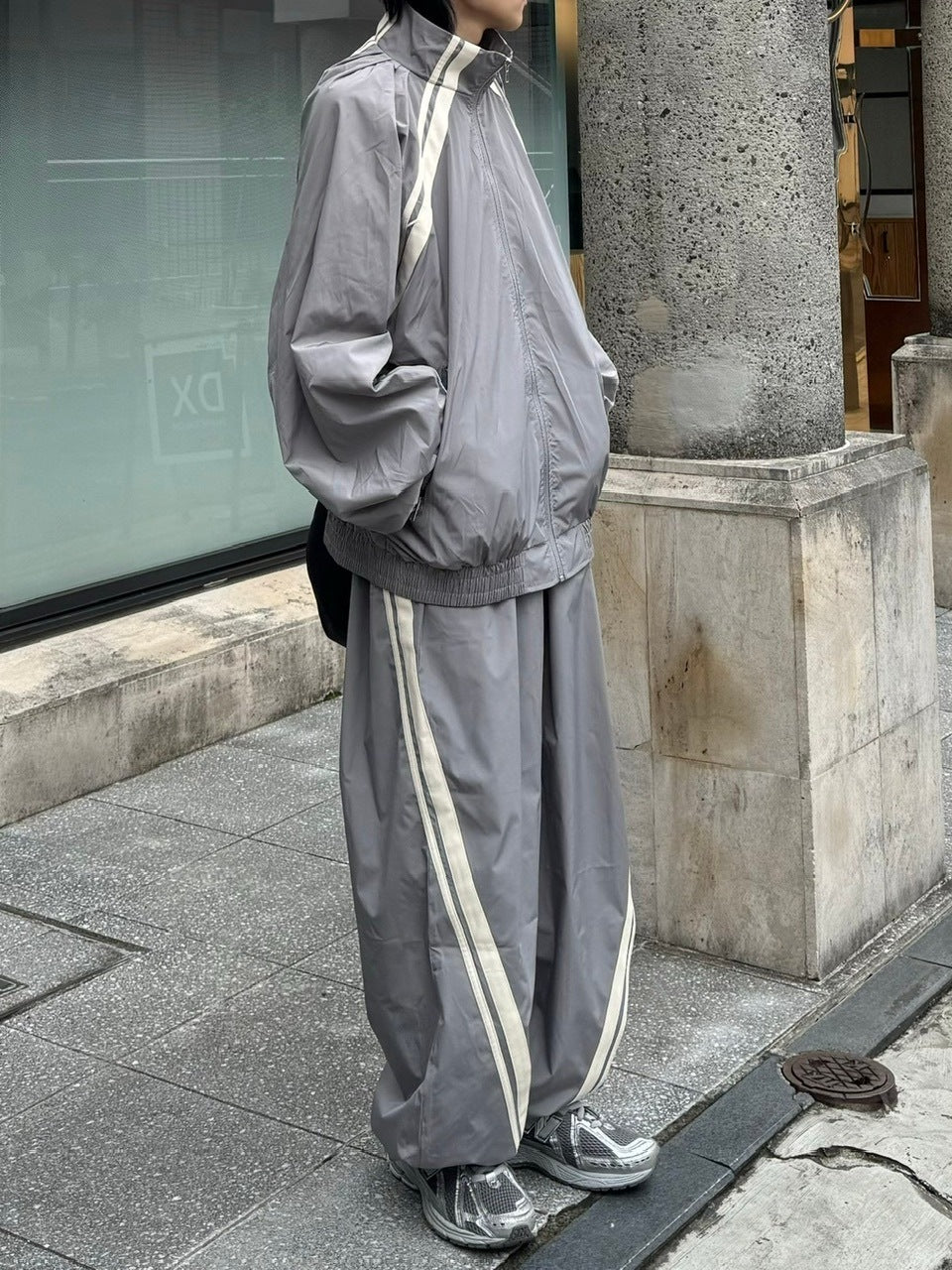 【Chikashitsu +】set up side line track pants (2color) / 【チカシツプラス】セットアップサイドライントラックパンツ