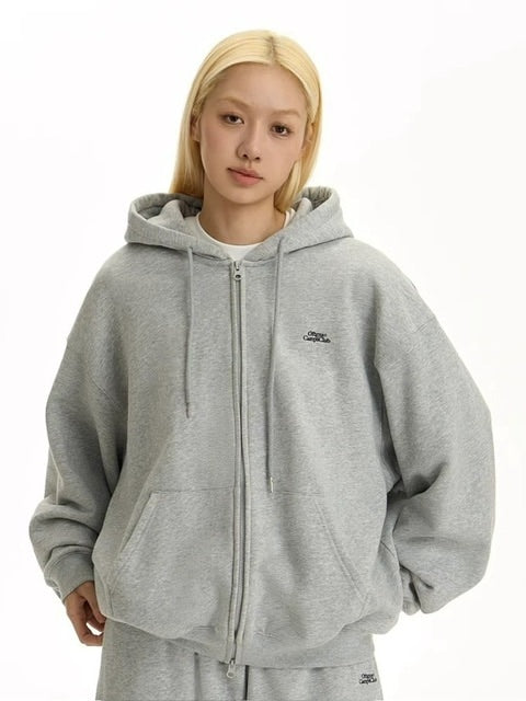 【TGNS】Set Cardigan Hooded Sweatshirt