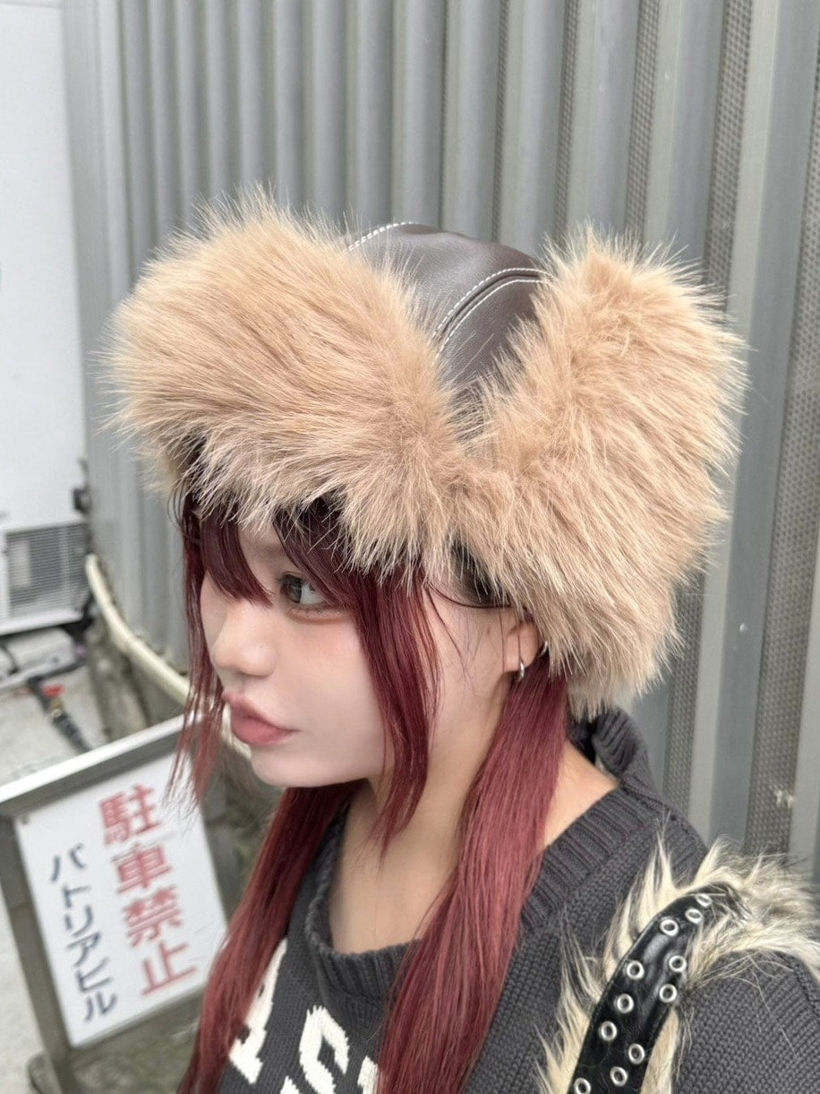 受注制【Never mind the XU】leather flight cap (2color)