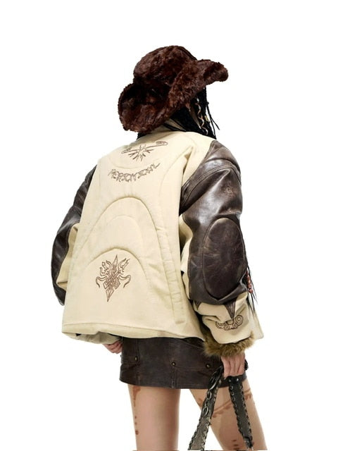 【PERSONSOUL】Leather Totem Coat