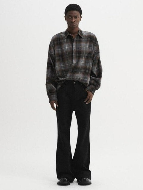 【DNSR】Oversized flannel check shirt
