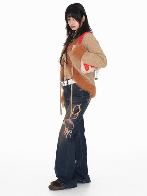 【YOUTHBATH】Fur collar cardigan