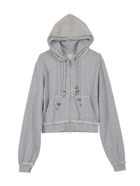 【FLAREUP】Layered Zip Hoodie / 【フレアアップ】レイヤードジップパーカー