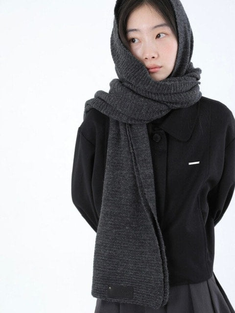 【Miseki seoul】Patch knit muffler