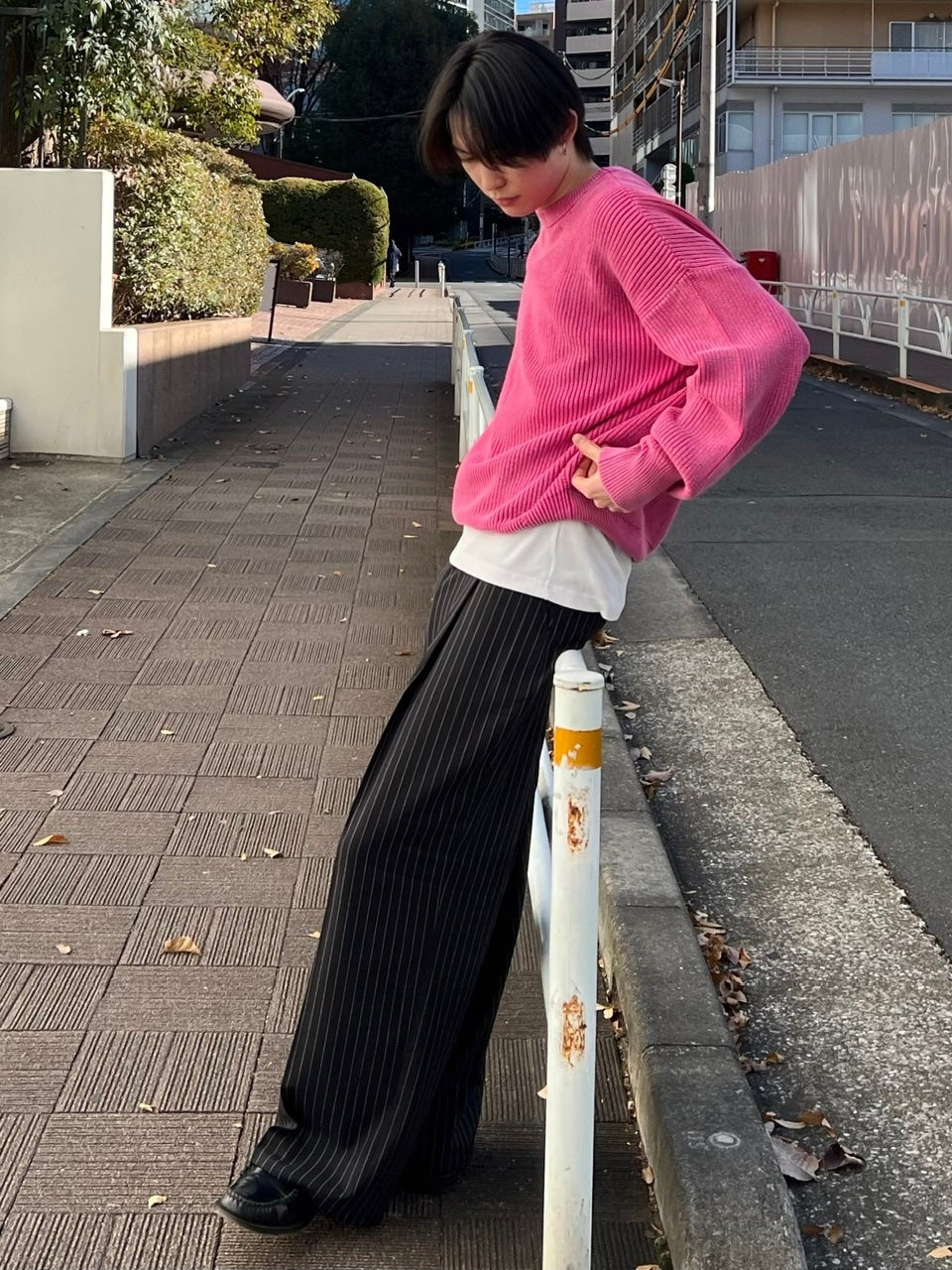 【Chikashitsu +】vintage wash damage knit (3color) / 【チカシツプラス】ビンテージウォッシュダメージ長袖ニット