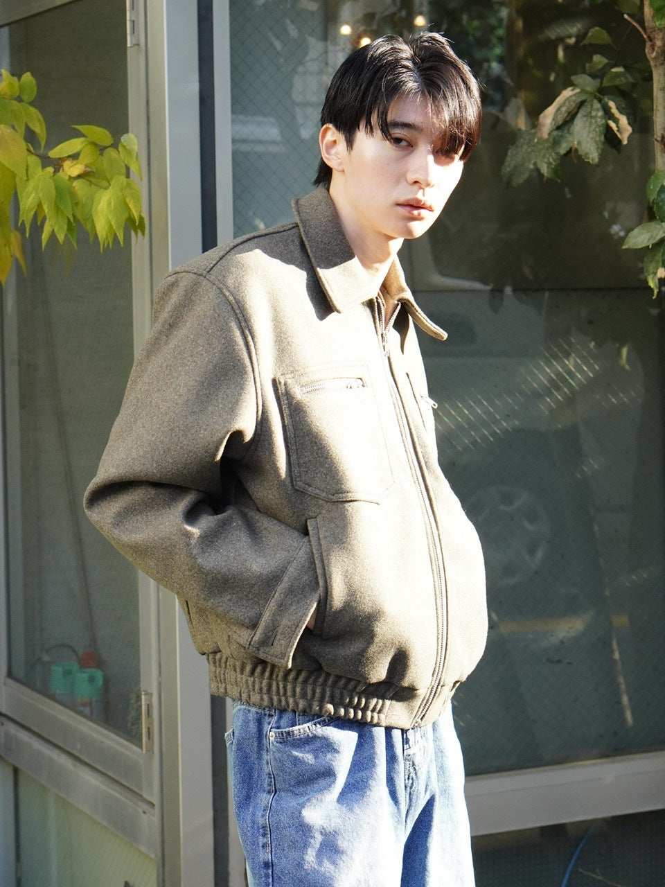 東京店WEB限定【Chikashitsu +】clear wool blouson (3color)