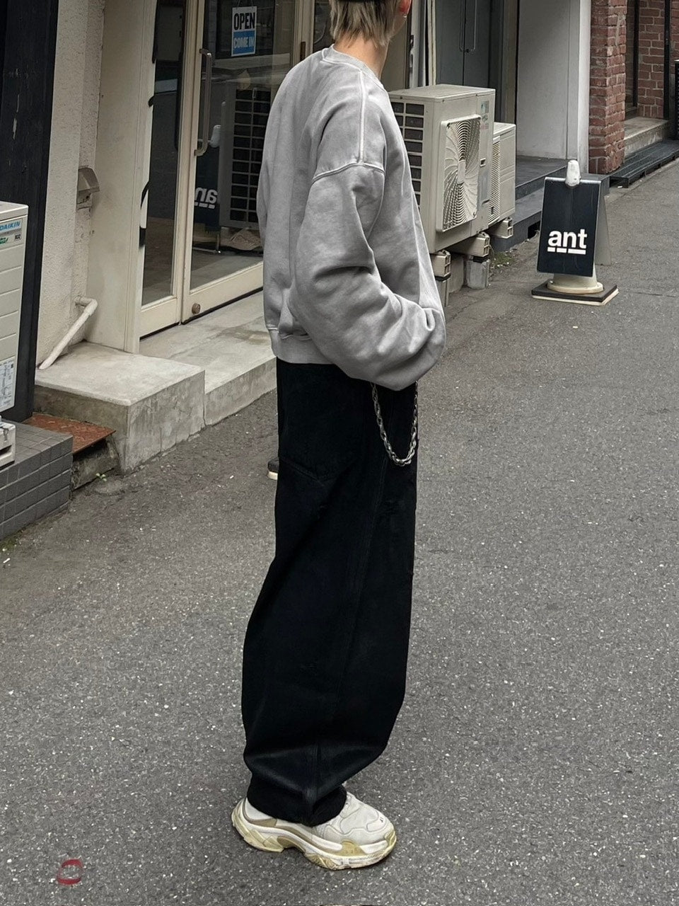 受注制【Chikashitsu +】cropped washing sweat (4color) / 【チカシツプラス】ウォッシングクロップ長袖スウェットシャツ