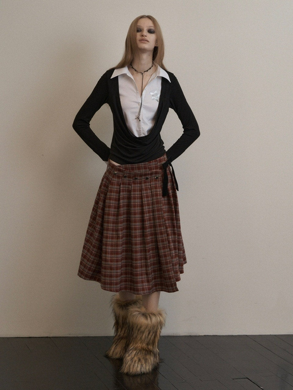 【SETUP-EXE】SHIRTS LAYERED TOP