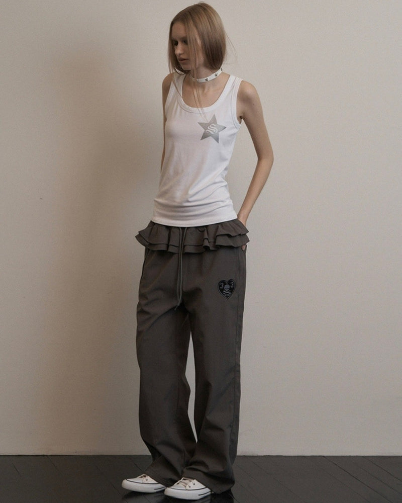 【SETUP-EXE】FRILL SPORTY PANTS