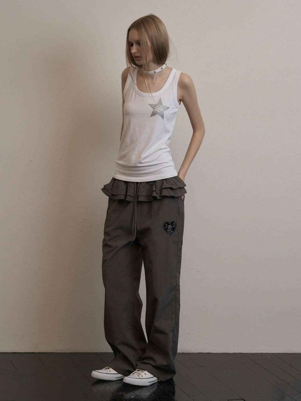 【SETUP-EXE】FRILL SPORTY PANTS