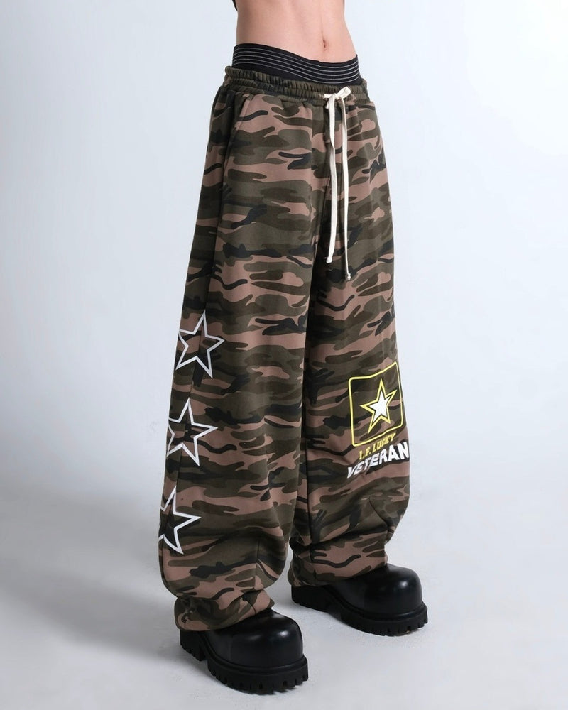 【IFEELLUCKY】Lucky army big sweat pants / 【アイフィールラッキー】ラッキーアーミービックスウェットパンツ