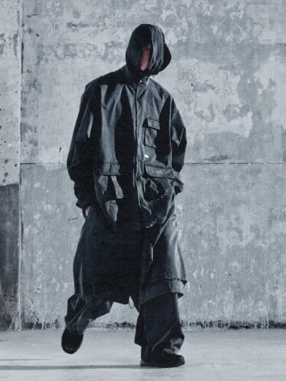 【AJOBYAJO】Ribstop Washed Cargo Shirt Jacket