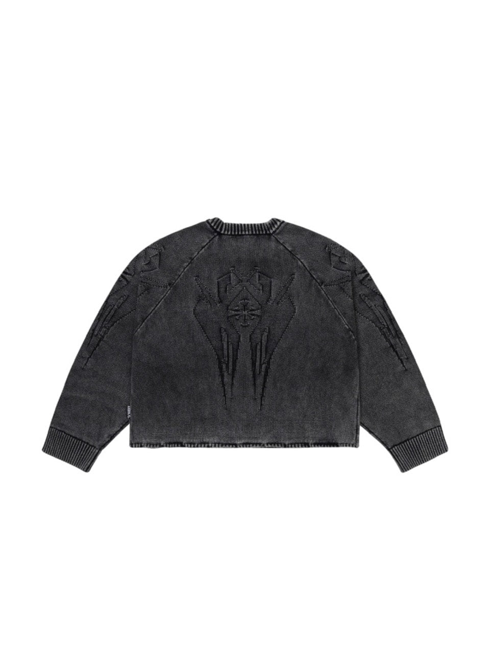 【AJOBYAJO】Cross Symbol Cropped Sweater