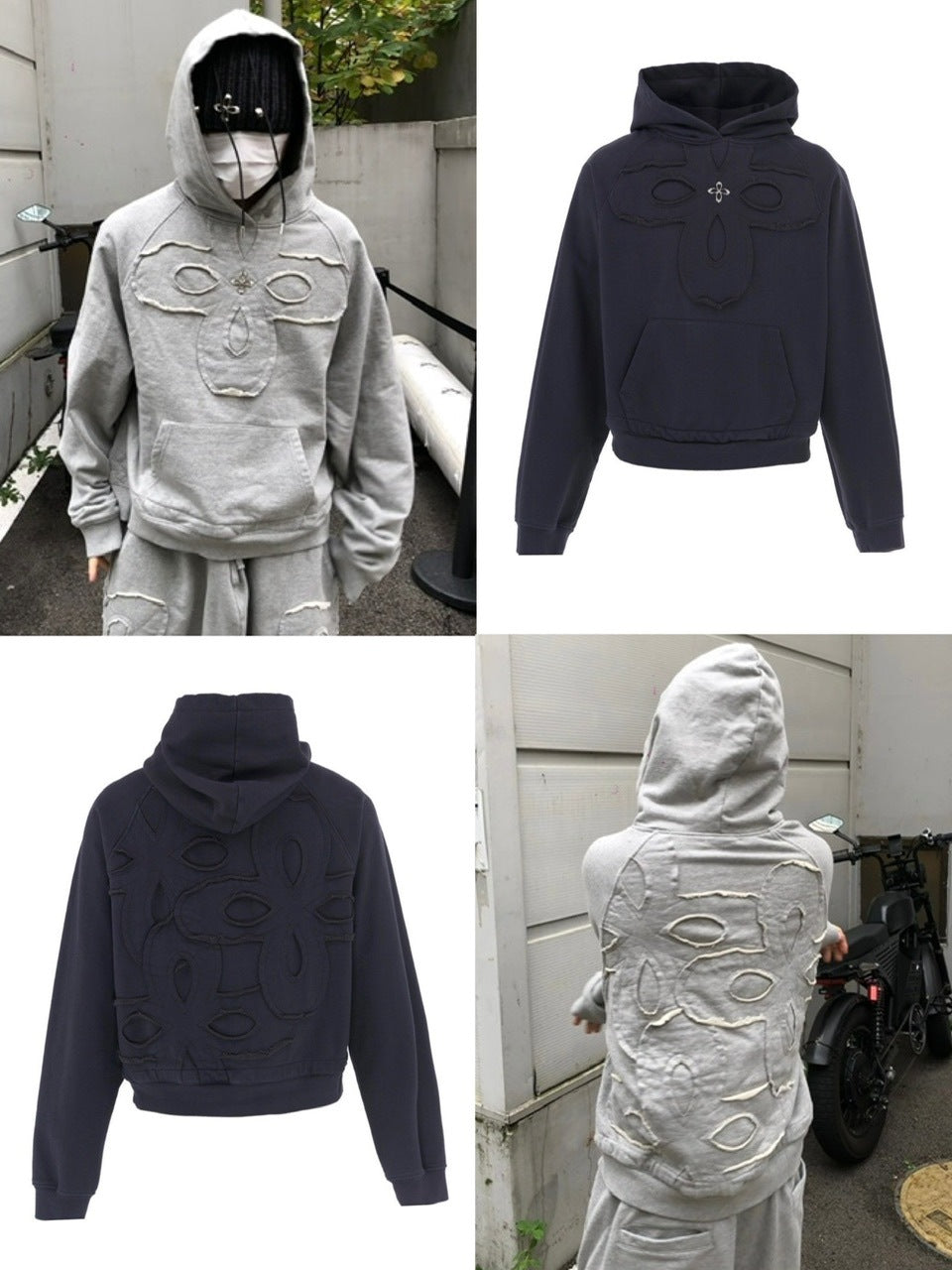 【SURGERY】clover logo patchs sweat hoodie