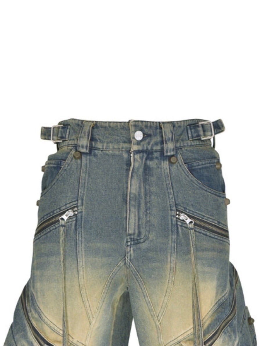 【SURGERY】oblique cargo jeans / 【サージェリー】カーゴデニムパンツ