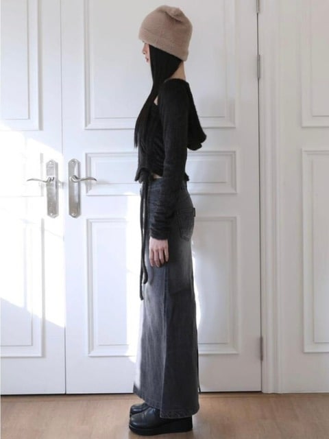 【Uglyshadow】ANGORA HOODIE TANK TOP / 【アグリーシャドウ】アンゴラフードタンクトップ長袖カーディガン