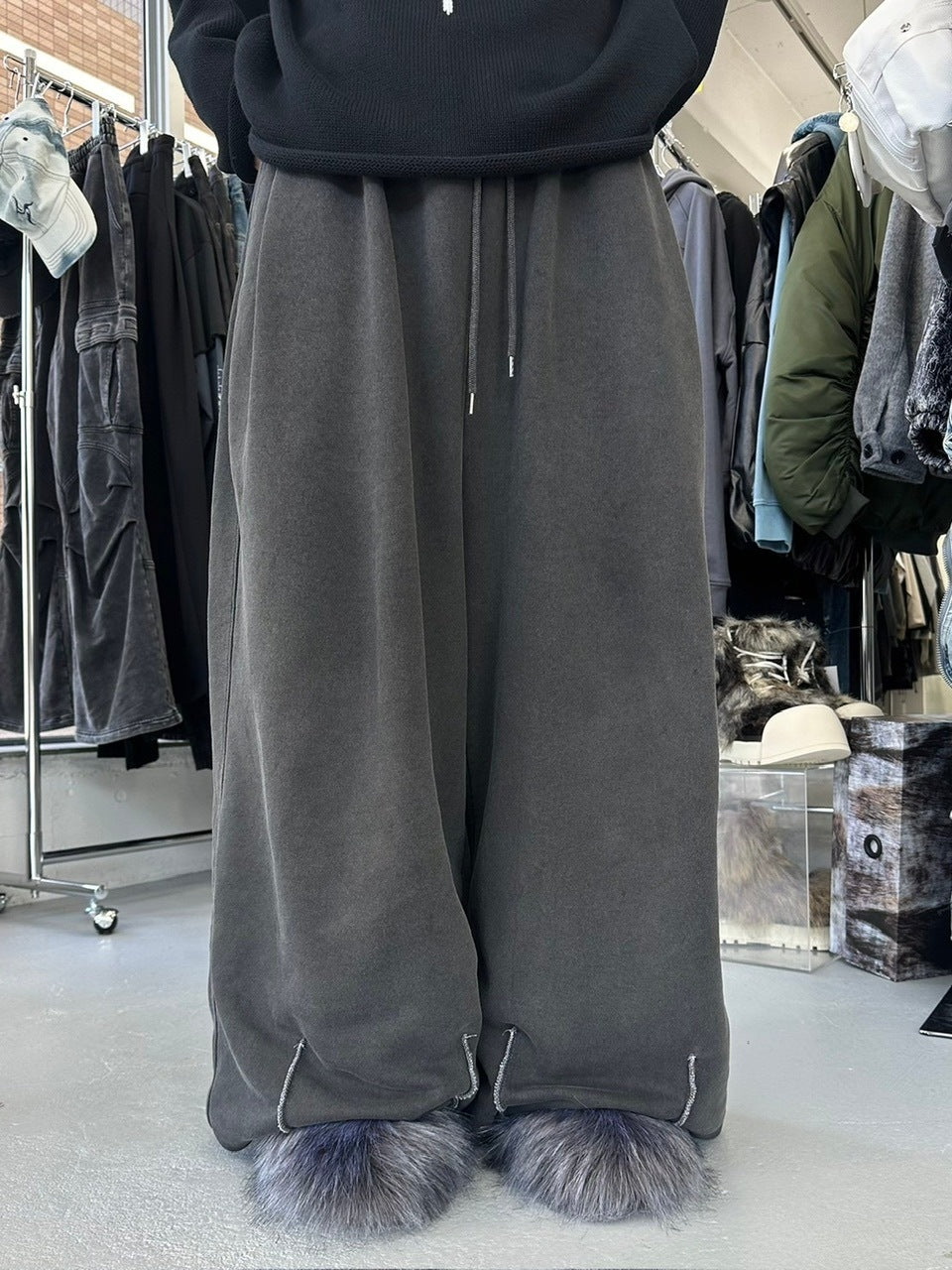 受注制【LUV CODE】pigment sweat wide pants (2color)