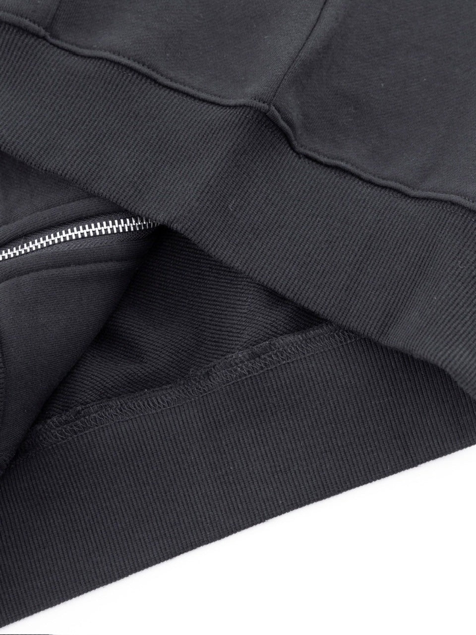 【SUPPLIER】2-Tone Rhinestone Cross Zip Hoodie