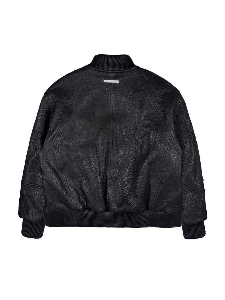 【HOLY NUMBER 7】EMBOSSED BIKE COWHIDE JACKET