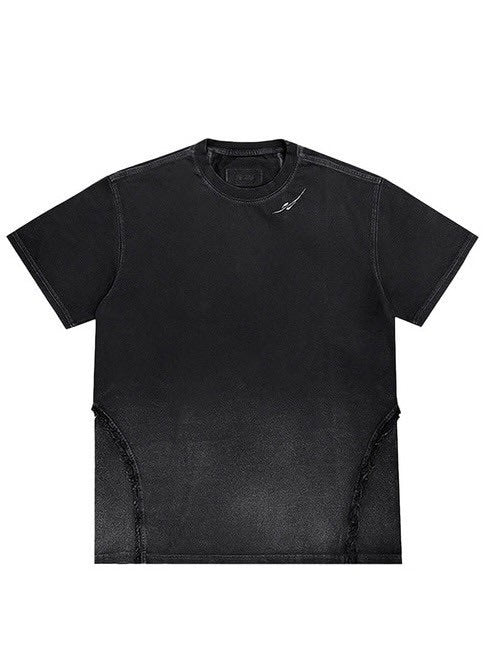 【BLR BLUER】DESTROYED GRADATION BLEACHED SHORT SLEEVE